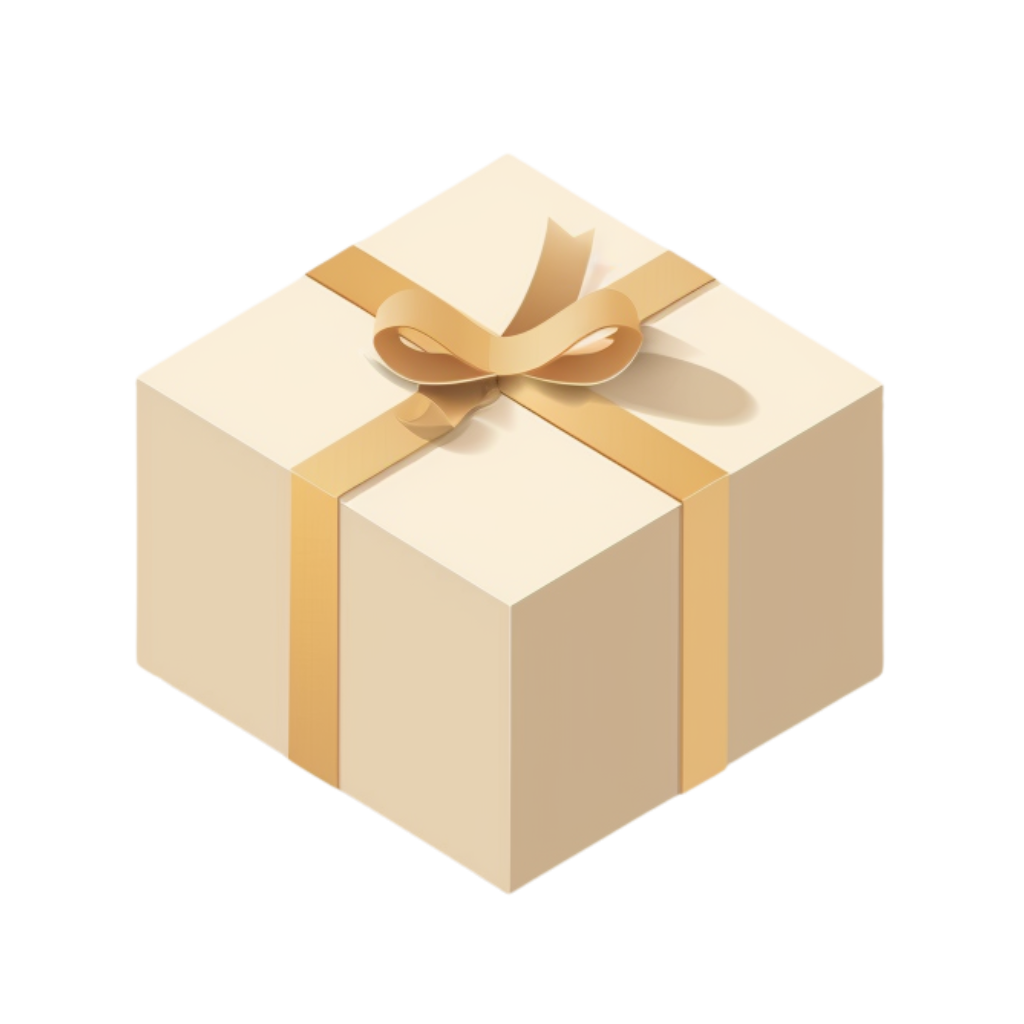 Symbol eines edlen Geschenkpakets – steht für ein besonderes Weihnachtsgeschenk mit Herz.